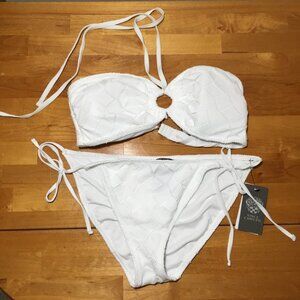 Vince Camuto String Bikini White Size Large NWT